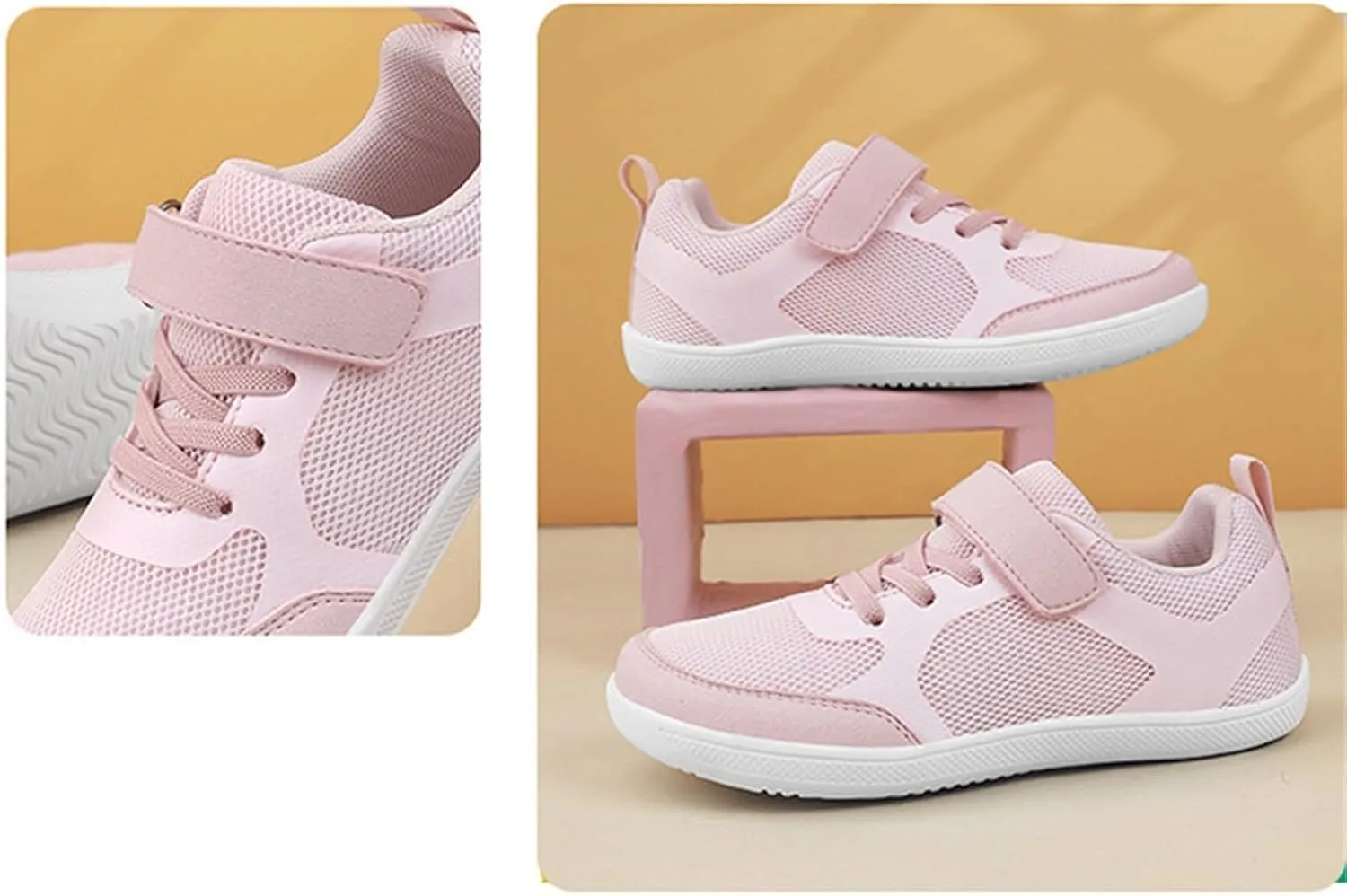 Kids Boys Girls Hiking Shoes Lace-Up Low Top Lightweight Breathable Athletic Sneakers Non-Slip Sole Sports Shoes