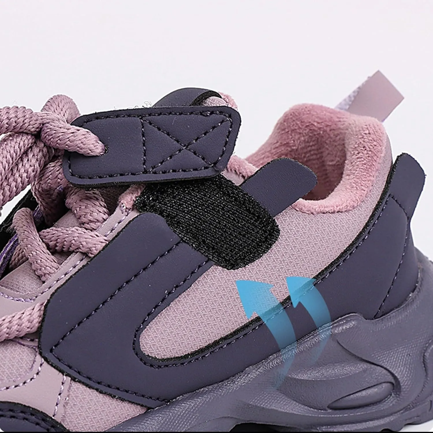 Kids Girls Chunky Sneakers Lace-up Soft Thick Sole Comfortable Lightweight Casual Fashion Tennis Shoes for Hiking