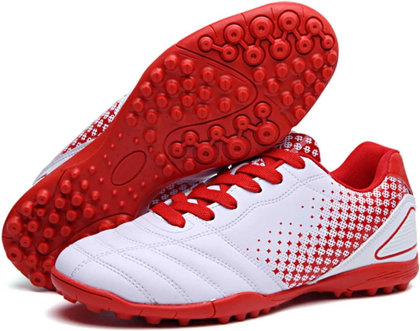 Kids Soccer Cleats Boys Girls Youth Athletic Outdoor & Indoor Baseball Shoe Firm Ground Cleat Flexible Sneaker
