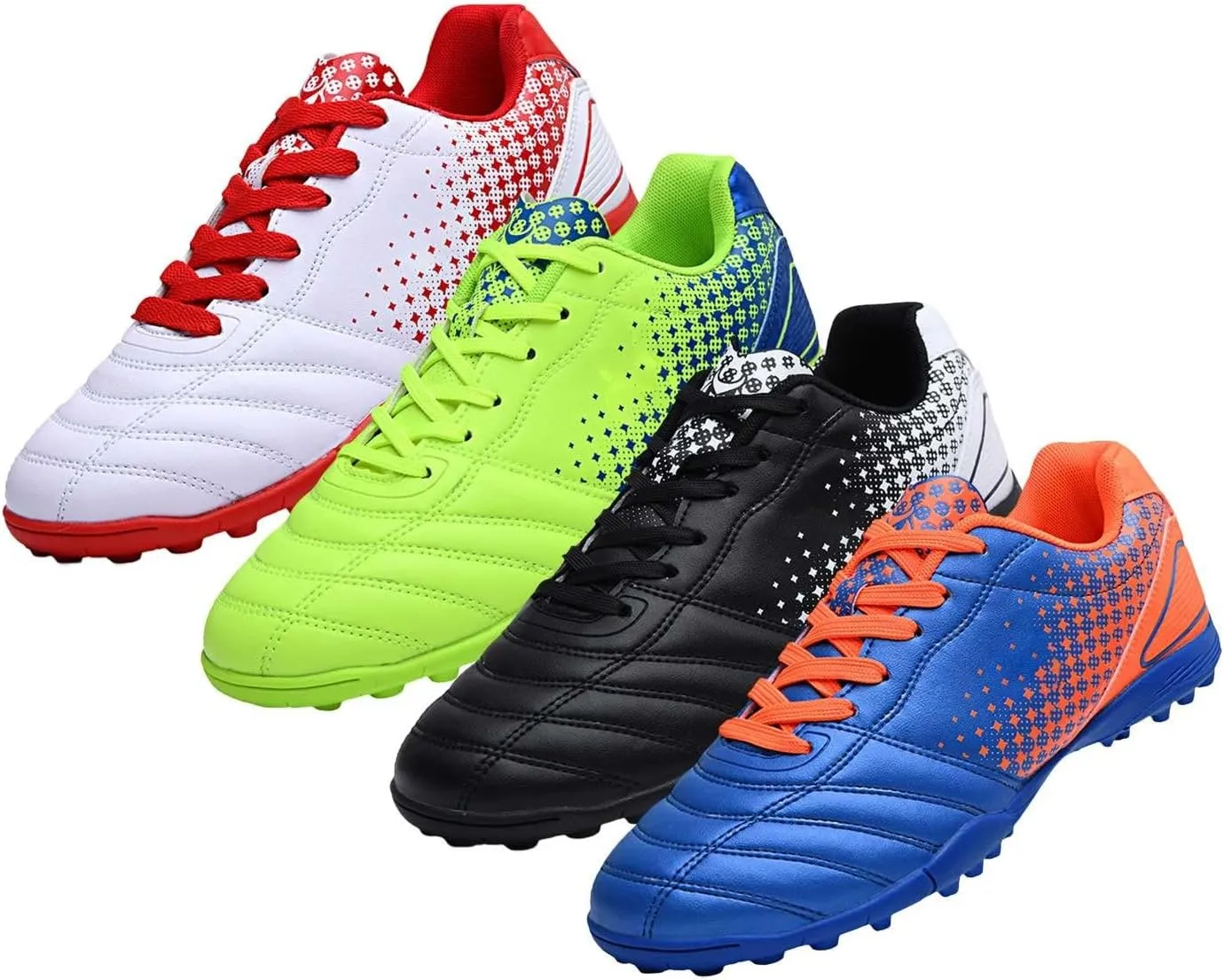 Kids Soccer Cleats Boys Girls Youth Athletic Outdoor & Indoor Baseball Shoe Firm Ground Cleat Flexible Sneaker