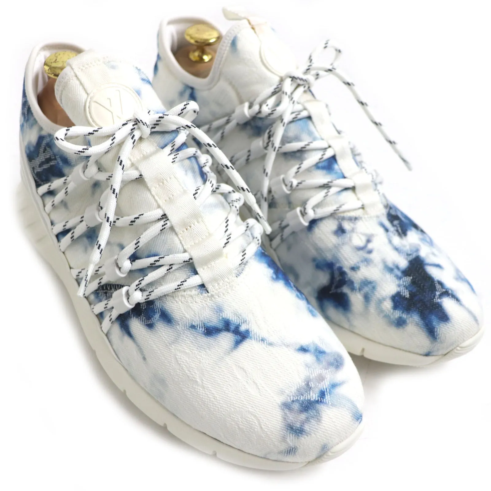 LOUIS VUITTON sneakers Monogram denim White blue Fast Lane Line Monogram 7