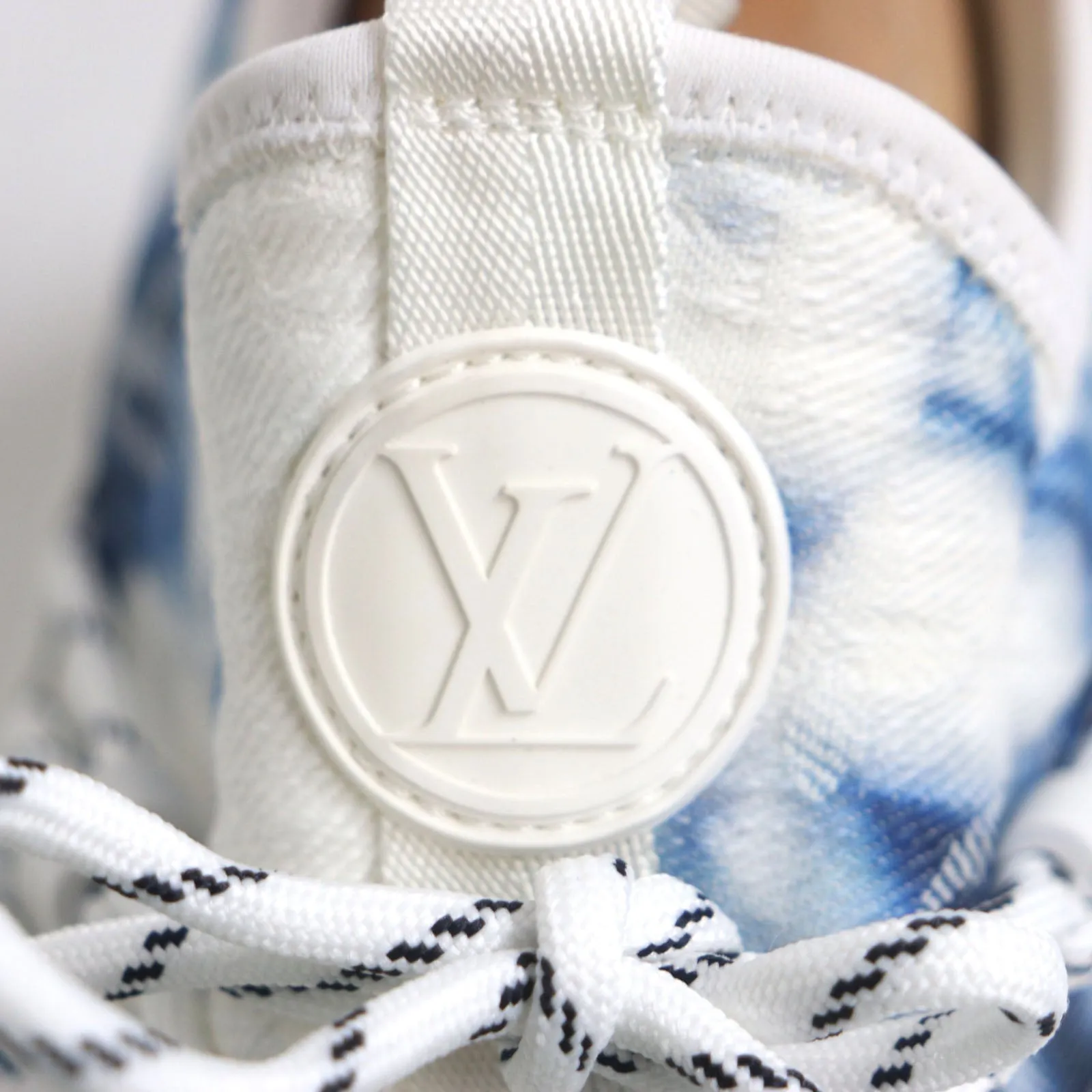 LOUIS VUITTON sneakers Monogram denim White blue Fast Lane Line Monogram 7
