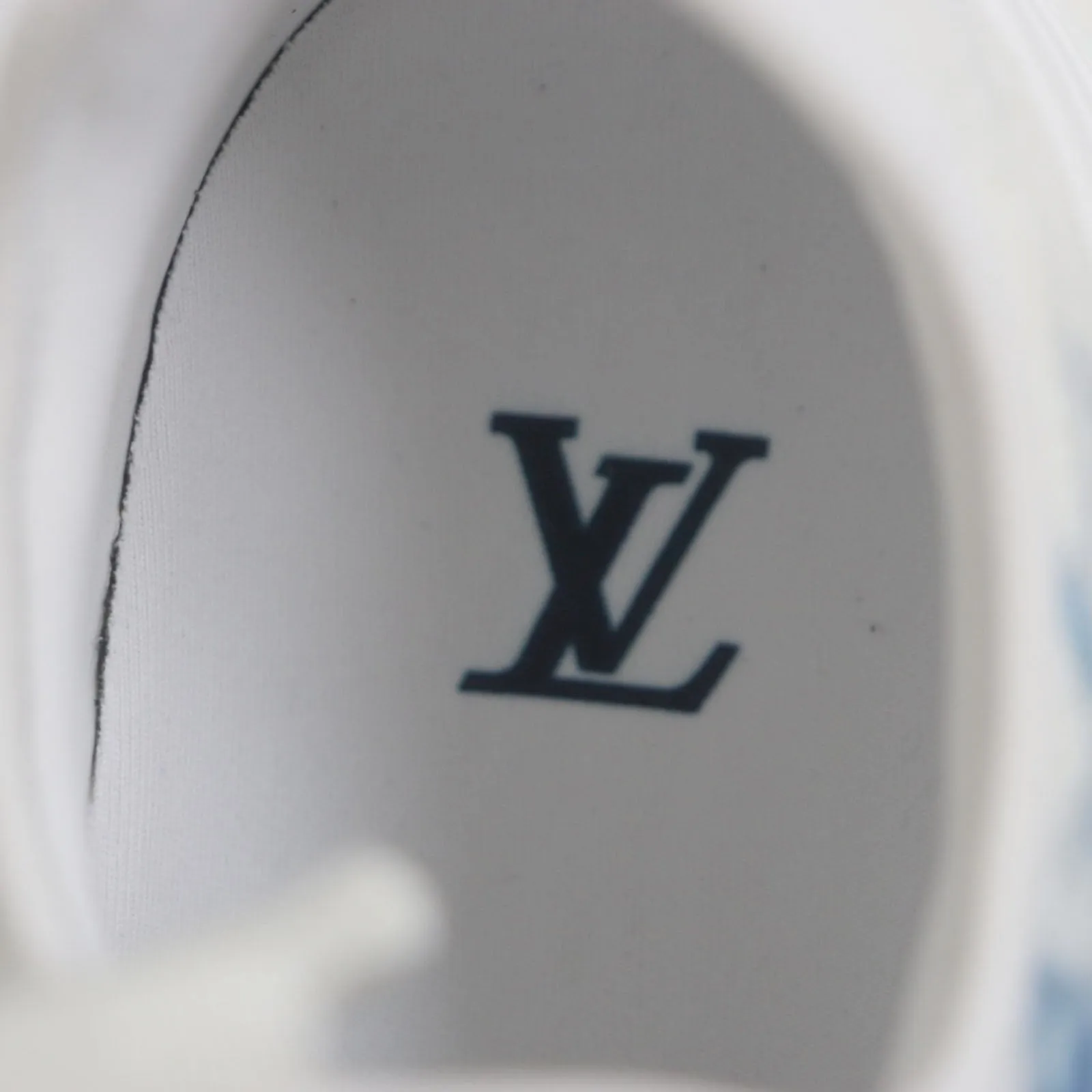 LOUIS VUITTON sneakers Monogram denim White blue Fast Lane Line Monogram 7