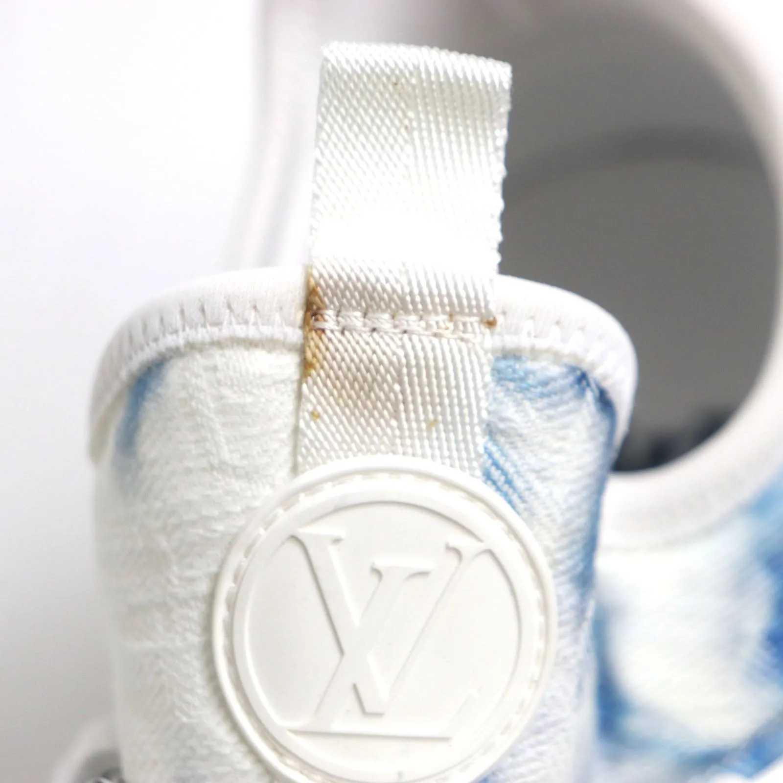 LOUIS VUITTON sneakers Monogram denim White blue Fast Lane Line Monogram 7