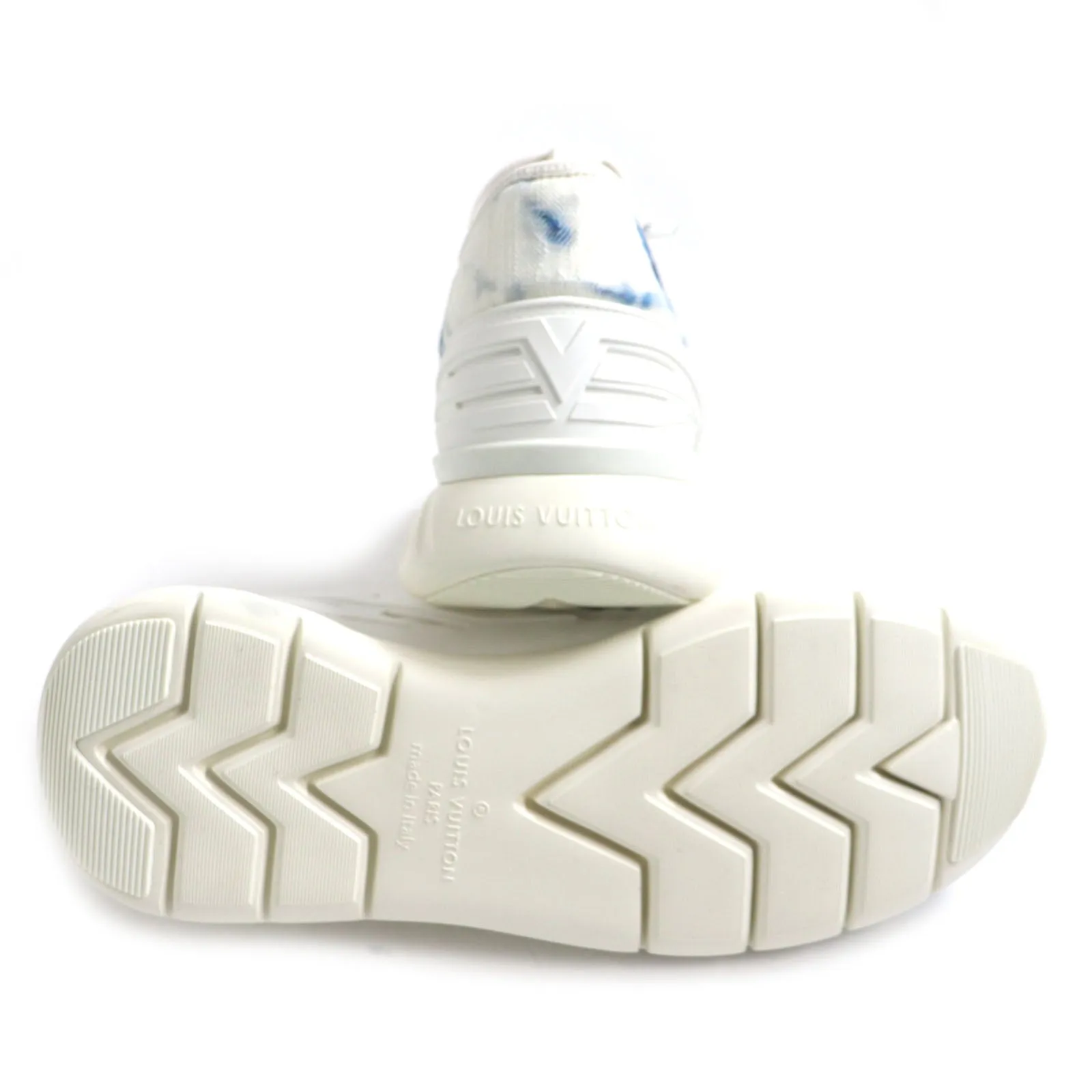 LOUIS VUITTON sneakers Monogram denim White blue Fast Lane Line Monogram 7