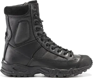 Men Military Tactical Shoes Outdoor Combat Boots Breathable Walking Boots Camping Lace-up Boots Trekking Hiking,Black-45