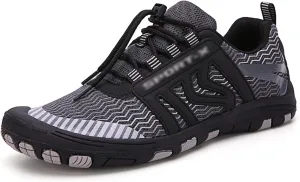 Men Women Breathable Water Shoes for Climbing Hiking Upstream Shoes Outdoor Beach Swimming Shoes Barefoot Sneakers (Color : Black Grey, Size : 6)
