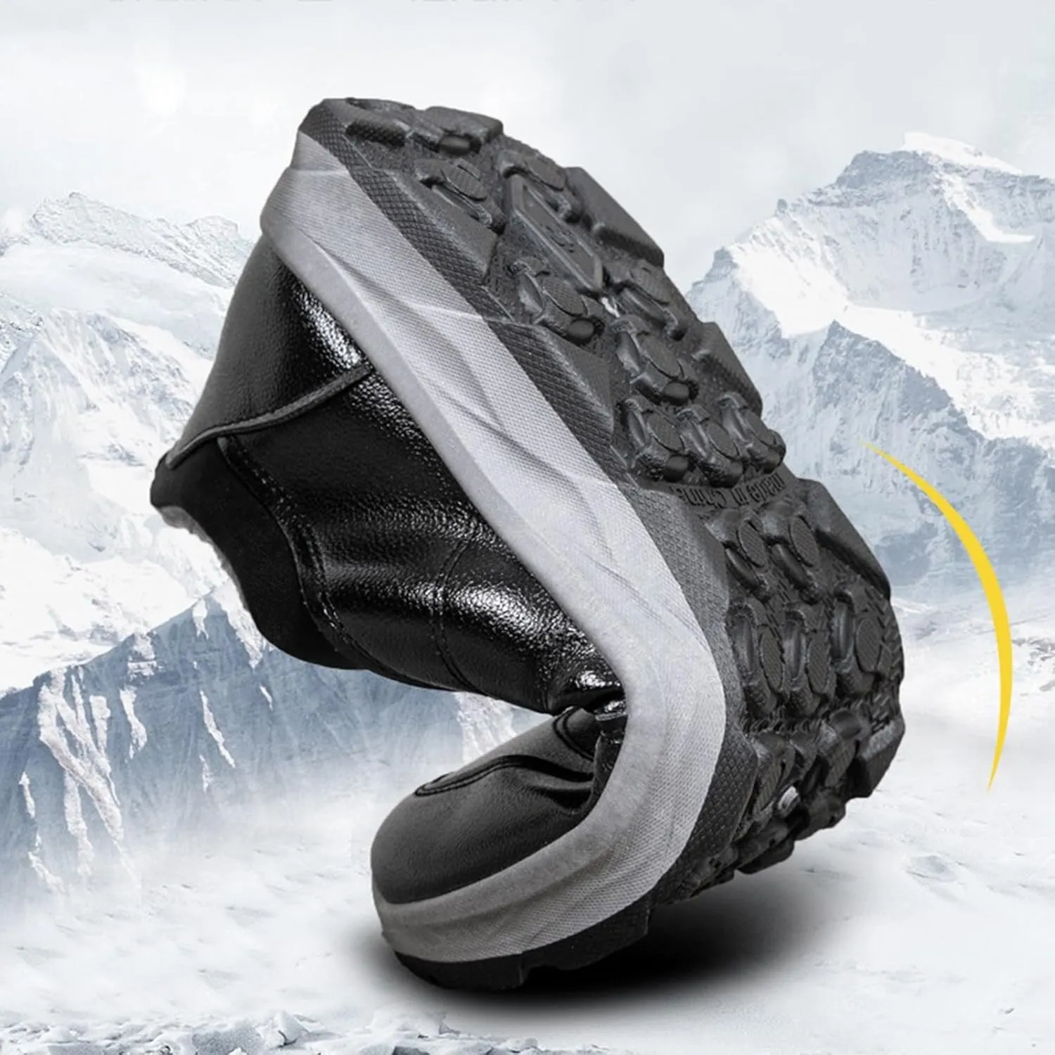 Men Work Boots with Zipper Hiking Sneakers Shoes with Fur Lined Womens Safety Shoes Wide Width Lightweight Outdoor Botas Mid Ankle Work Casual Hike Grounded Footwear