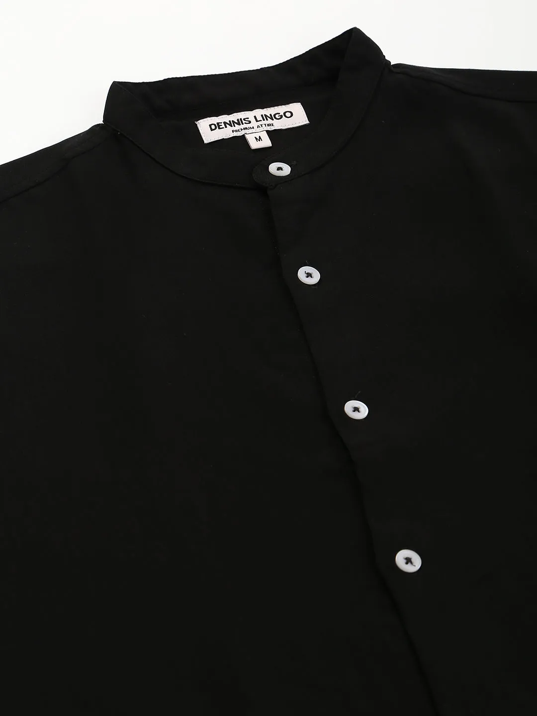Men's Black Slim Fit  Casual Shirt