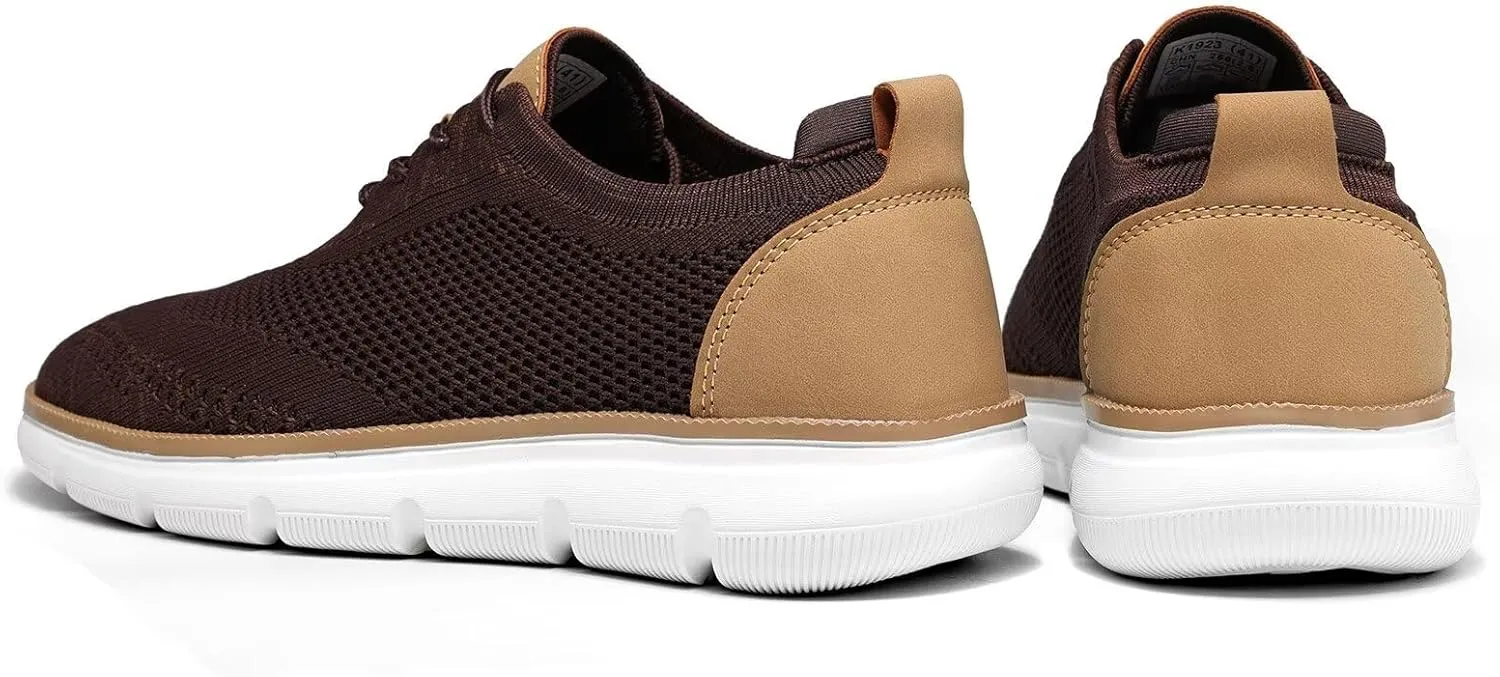 Mens Casual Dress Shoes Fashion Mesh Oxfords Business Walking Work Sneakers Comfortable Lightweight