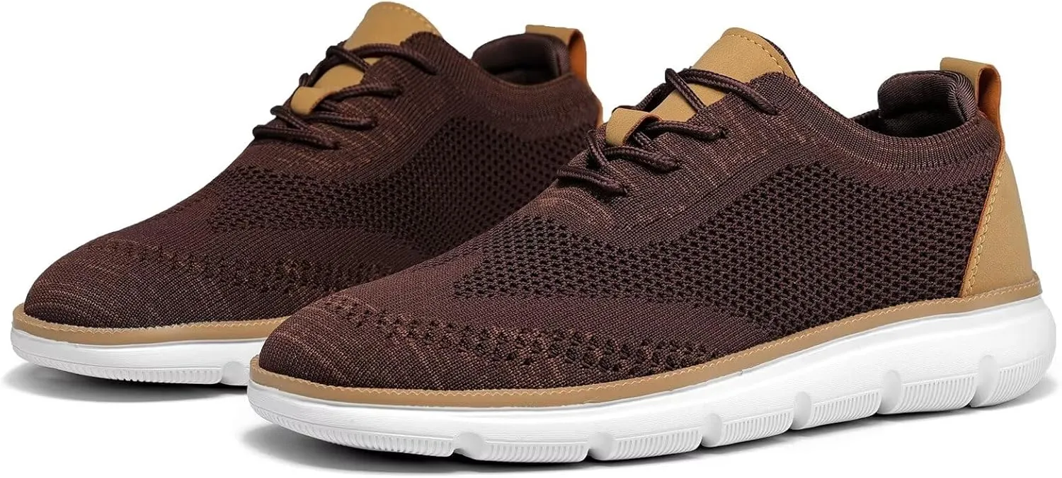 Mens Casual Dress Shoes Fashion Mesh Oxfords Business Walking Work Sneakers Comfortable Lightweight