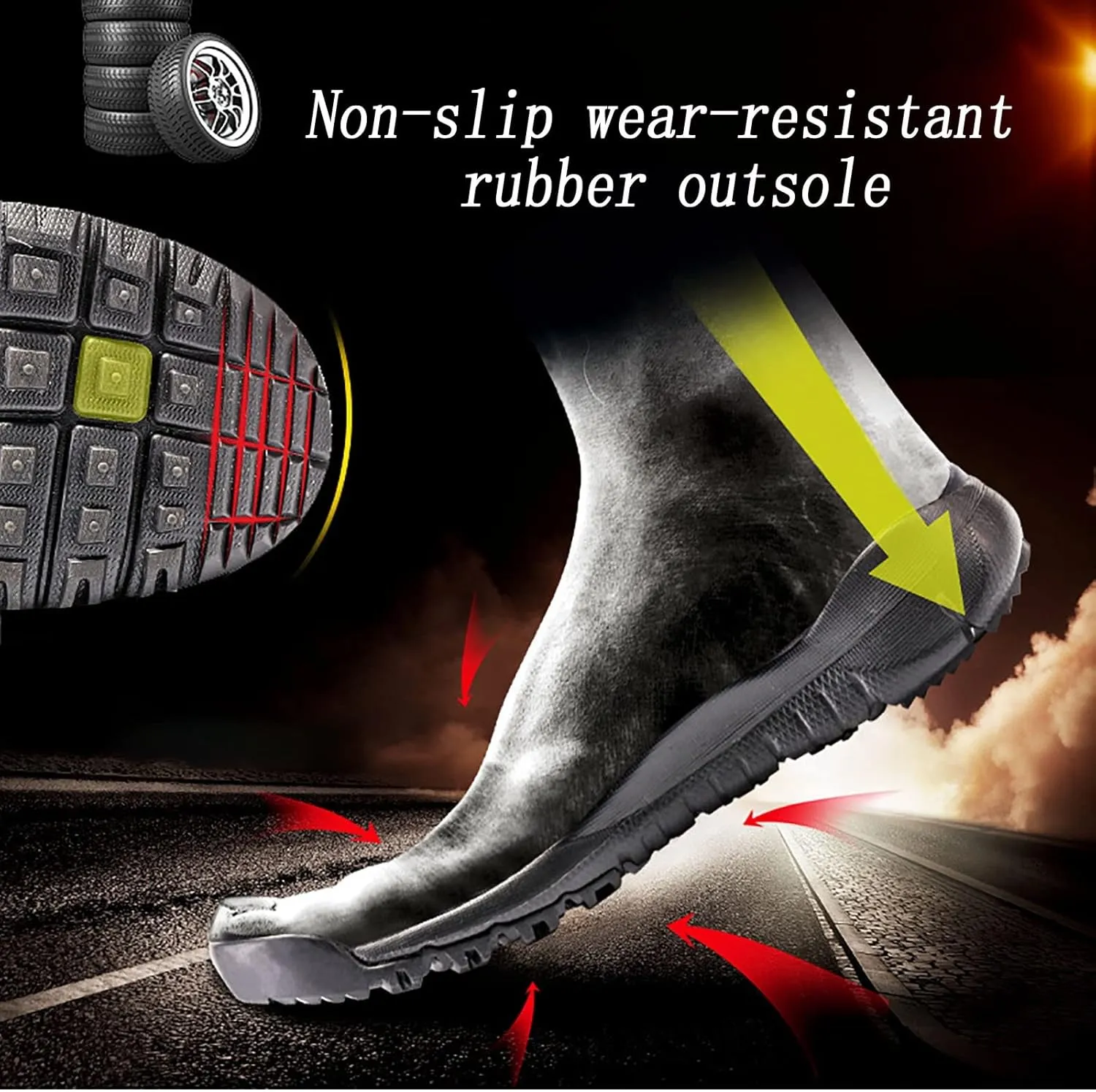 Men's Light High-top Combat Shoes, Comfort Durable Odor-proof Non-slip Breathable Tactical Boots, for Outdoor Lace-up Sports Rubber Sole Hiking Shoes