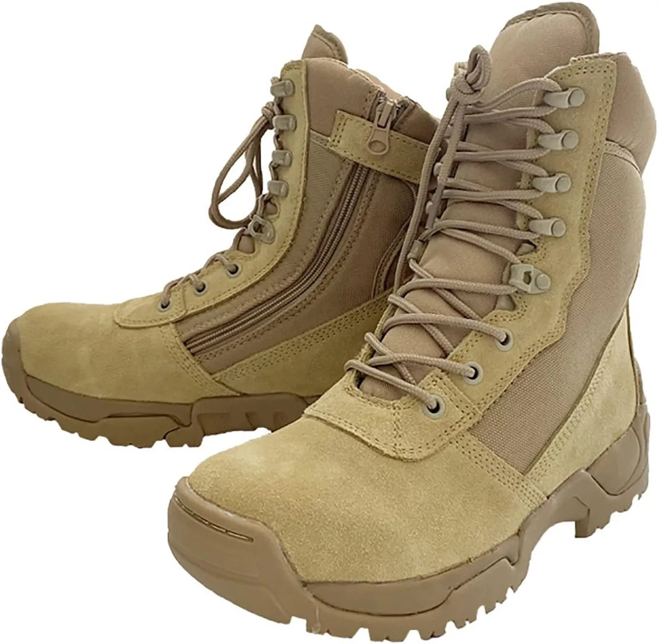 Men's Outdoor Desert Tactical Boots, High-top Breathable Rubber Sole Military Work Shoes, Comfort Durable Odor-proof Non-slip Hiking Shoes