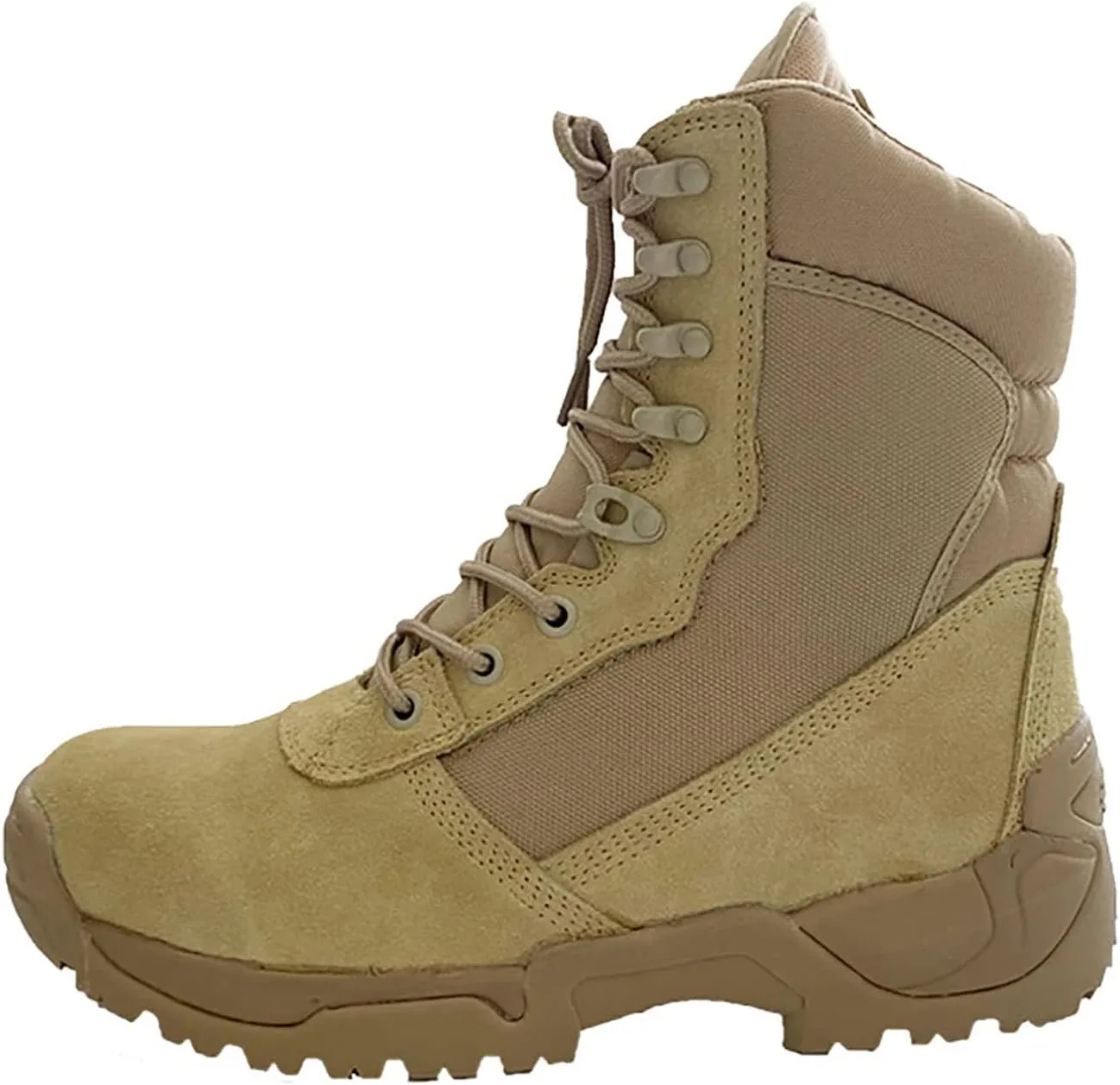 Men's Outdoor Desert Tactical Boots, High-top Breathable Rubber Sole Military Work Shoes, Comfort Durable Odor-proof Non-slip Hiking Shoes