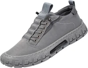 Men's Platform Fashion Sneaker,Comfortable Breathable Lace-Up Low-top Height Non-Slip Outdoor Travel Hiking Sport Jogging Skateboarding Flat Shoes Hiking Shoes