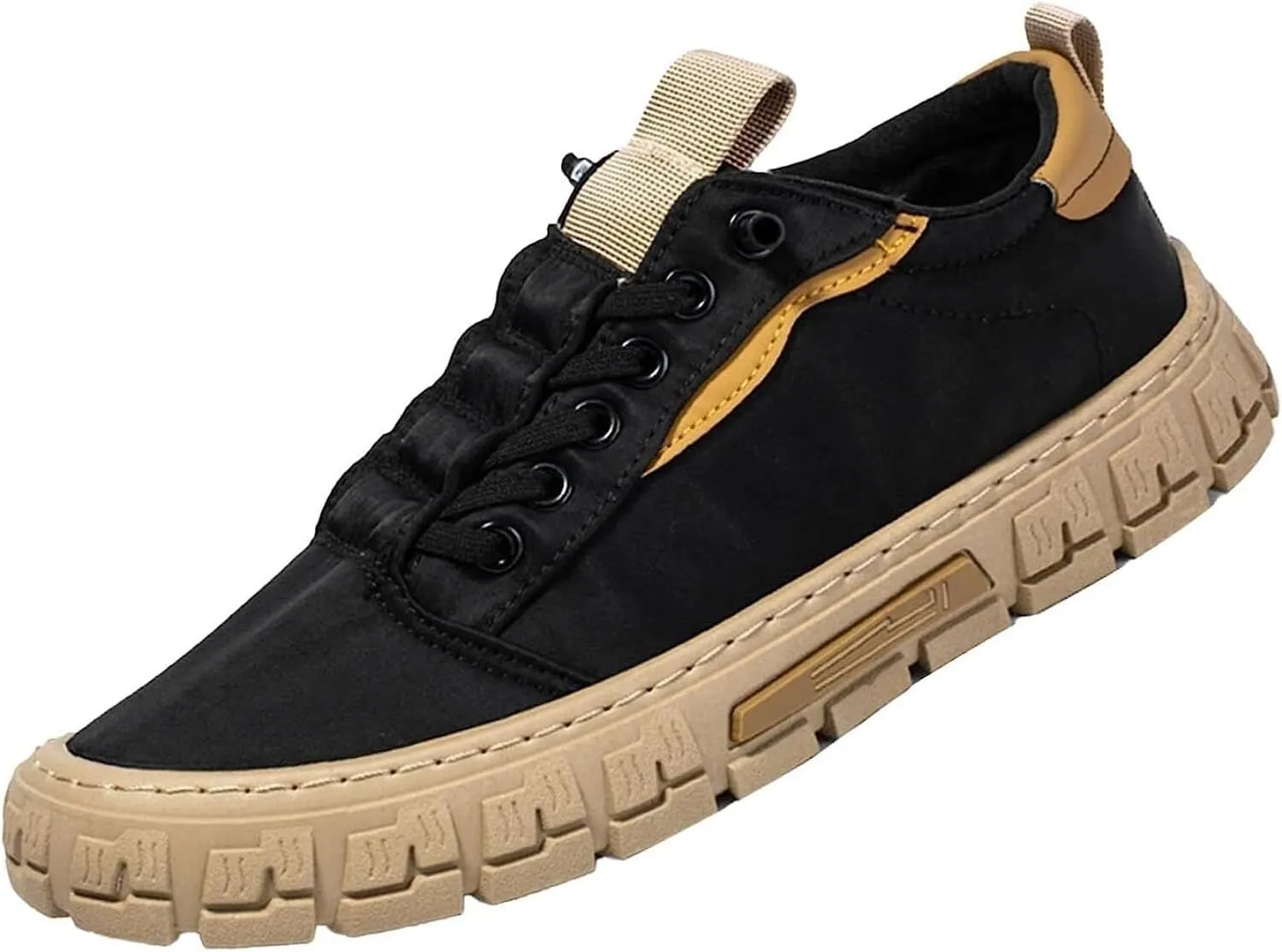 Men's Platform Fashion Sneaker,Comfortable Breathable Lace-Up Low-top Height Non-Slip Outdoor Travel Hiking Sport Jogging Skateboarding Flat Shoes Hiking Shoes