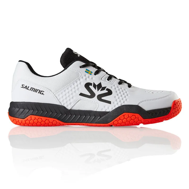 (Men's) Salming Hawk - White/Black/Red