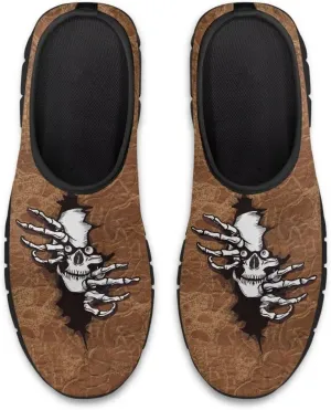 Men's Slip On Casual Shoes Low Top Skeleton Skull Sports Sneakers Non Slip Comfortable Outdoor Walking Running Shoes