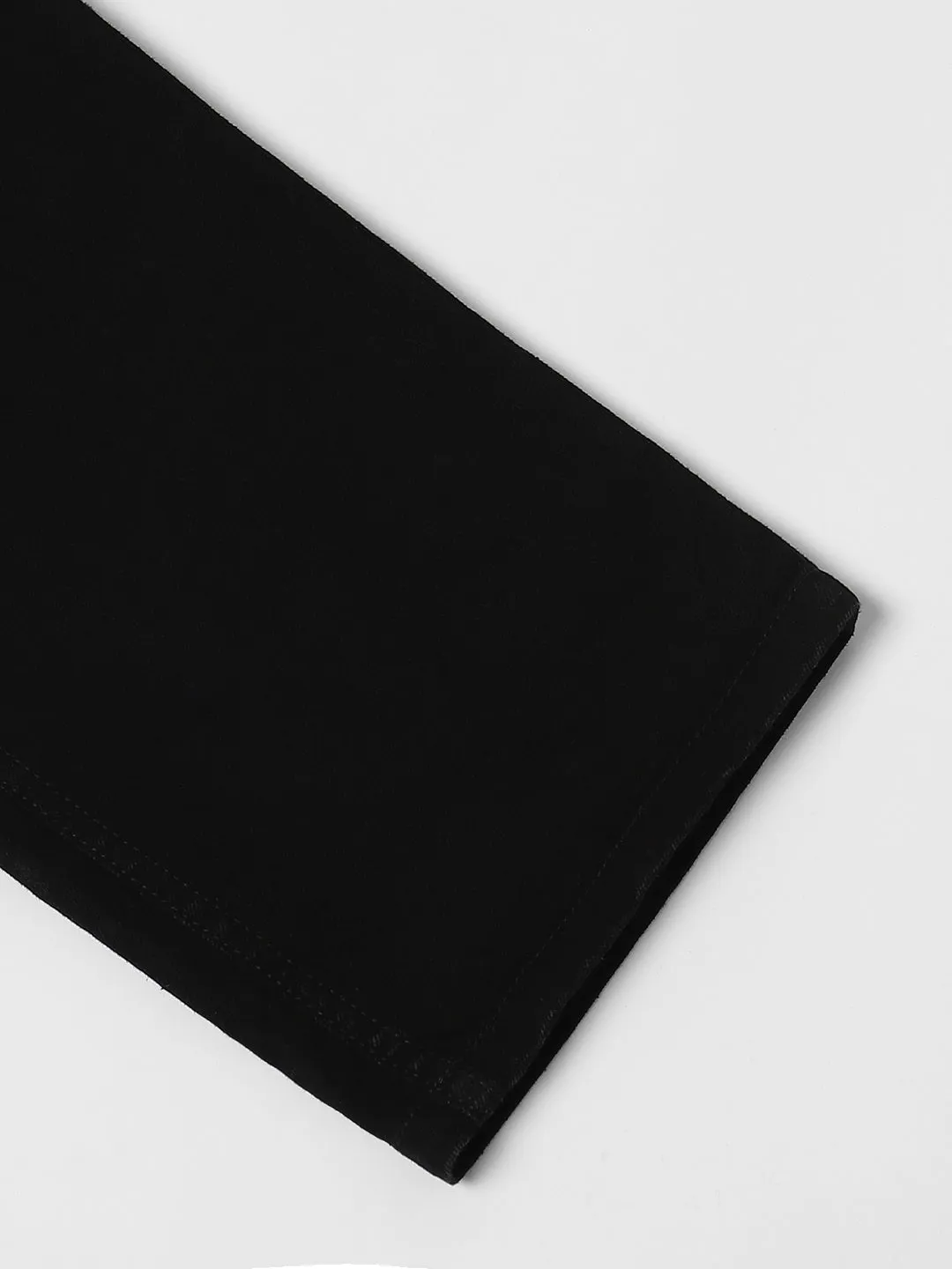 Men's Straight Cargo Fit Rinse Black Jeans