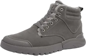 Mens Work Boots Slip On Hiking Sneakers Fur Lined Ankle Boot Women Safety Toe Shoes Slip Resistant Composite Safety Toe Waterproof Industrial Casual Hike Grounded Footwear