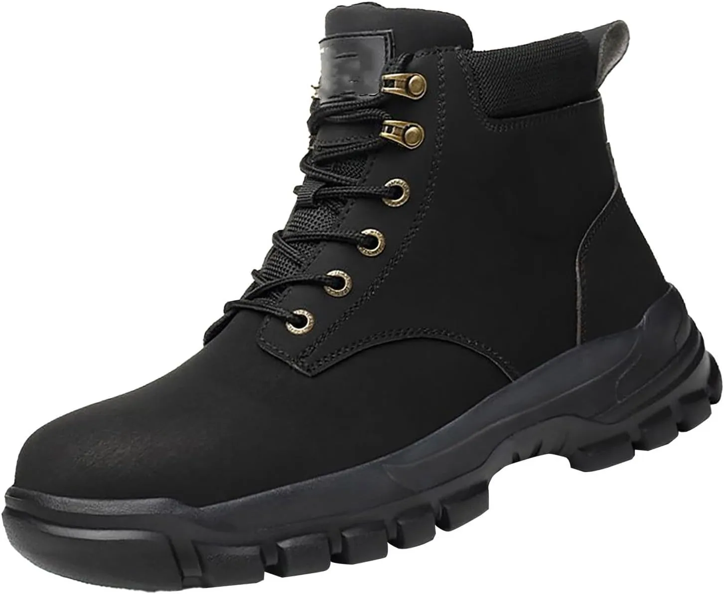 Men's Work Boots Steel Toe Hiking Sneakers Ankle Ladies Women's Workout Shoes Winter Platform Shoes Slip Resistant Safety Hike Grounded Footwear