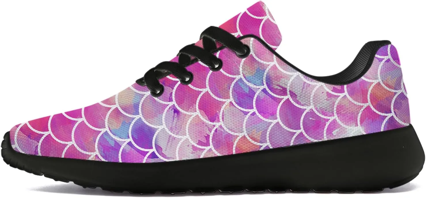 Mermaid Skin Print Shoes Lightweight Comfort Running Tennis Walking Sneakers Gifts for Girls Girlfriend