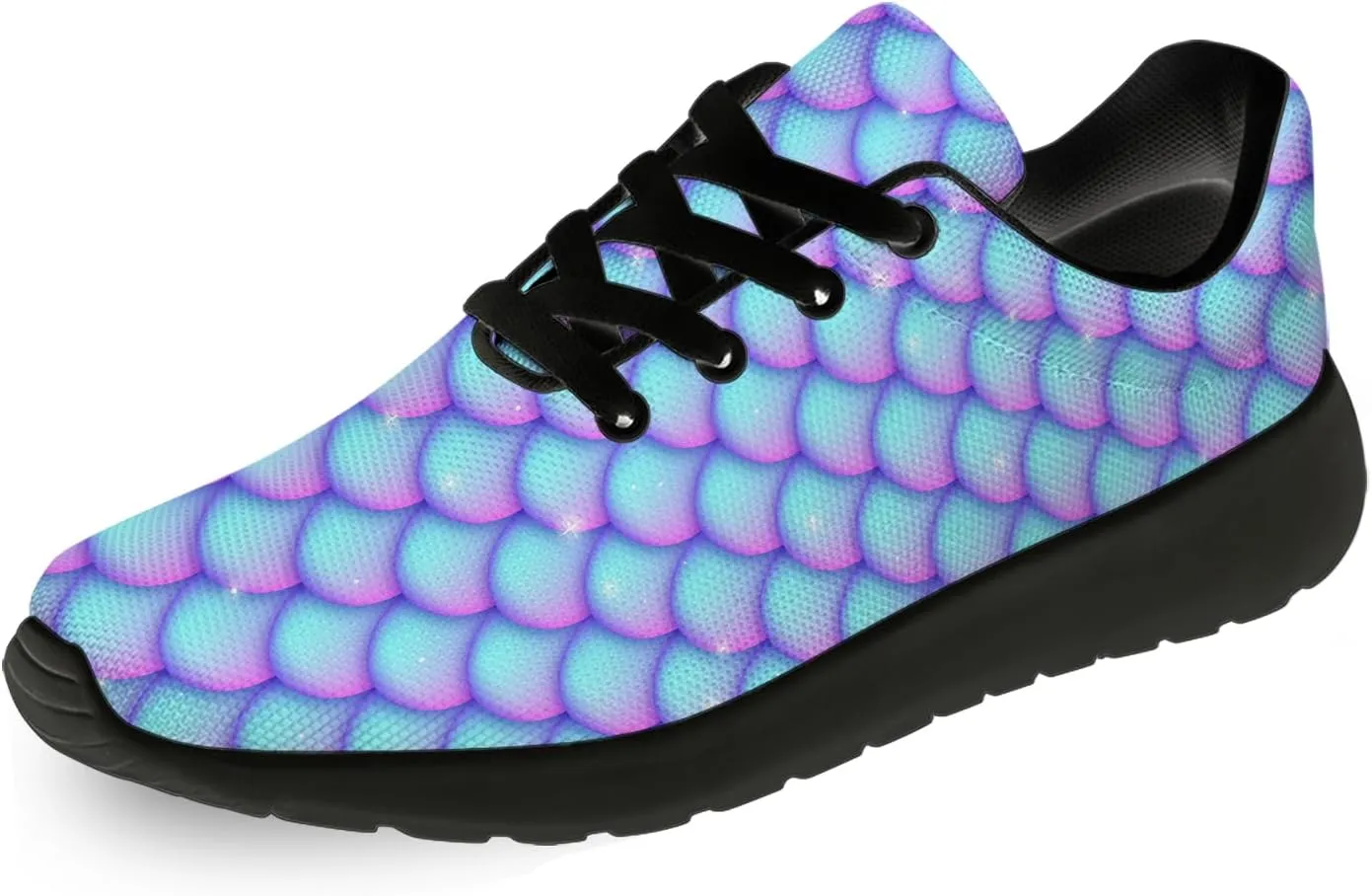 Mermaid Skin Print Shoes Lightweight Comfort Running Tennis Walking Sneakers Gifts for Girls Girlfriend