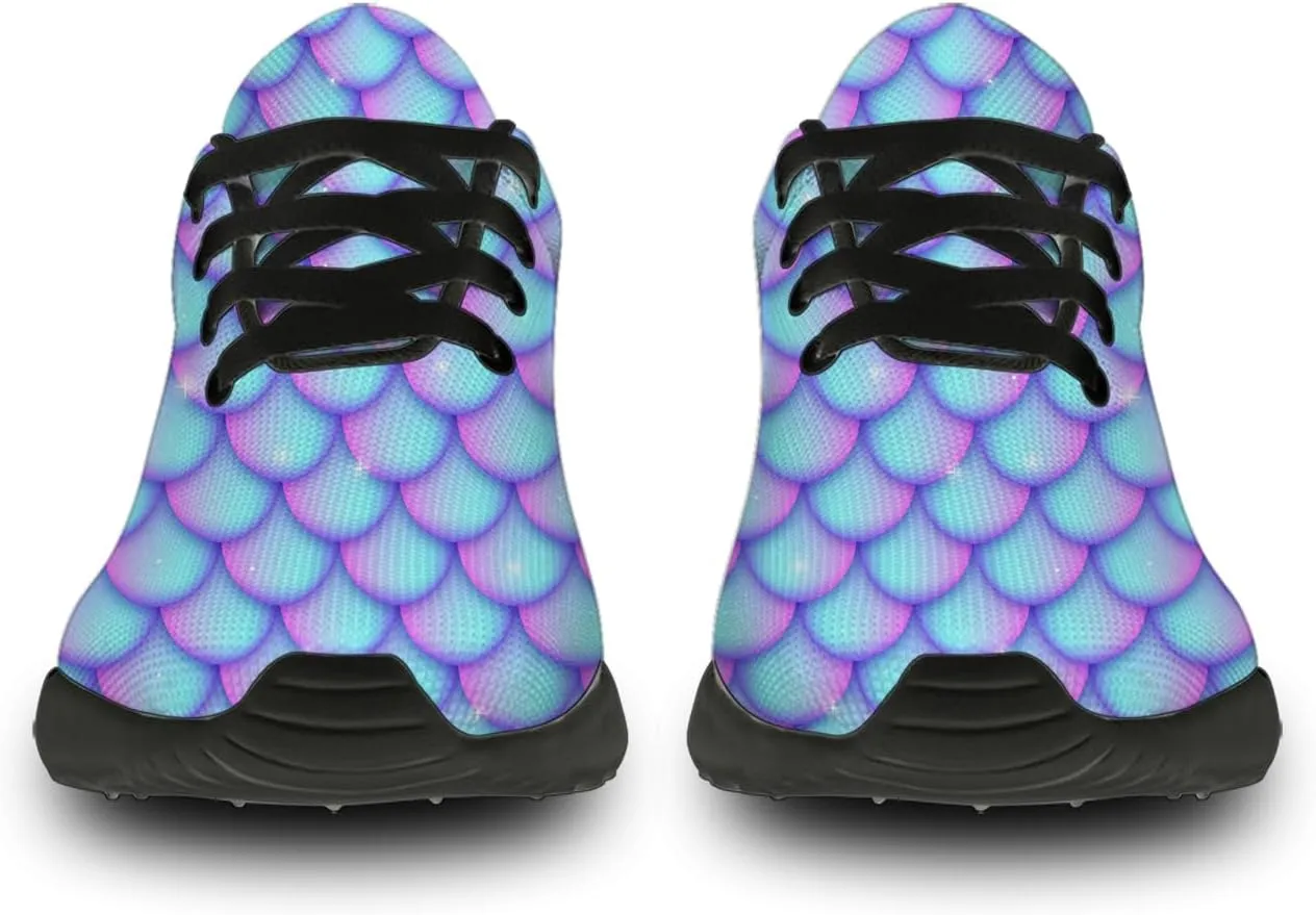 Mermaid Skin Print Shoes Lightweight Comfort Running Tennis Walking Sneakers Gifts for Girls Girlfriend