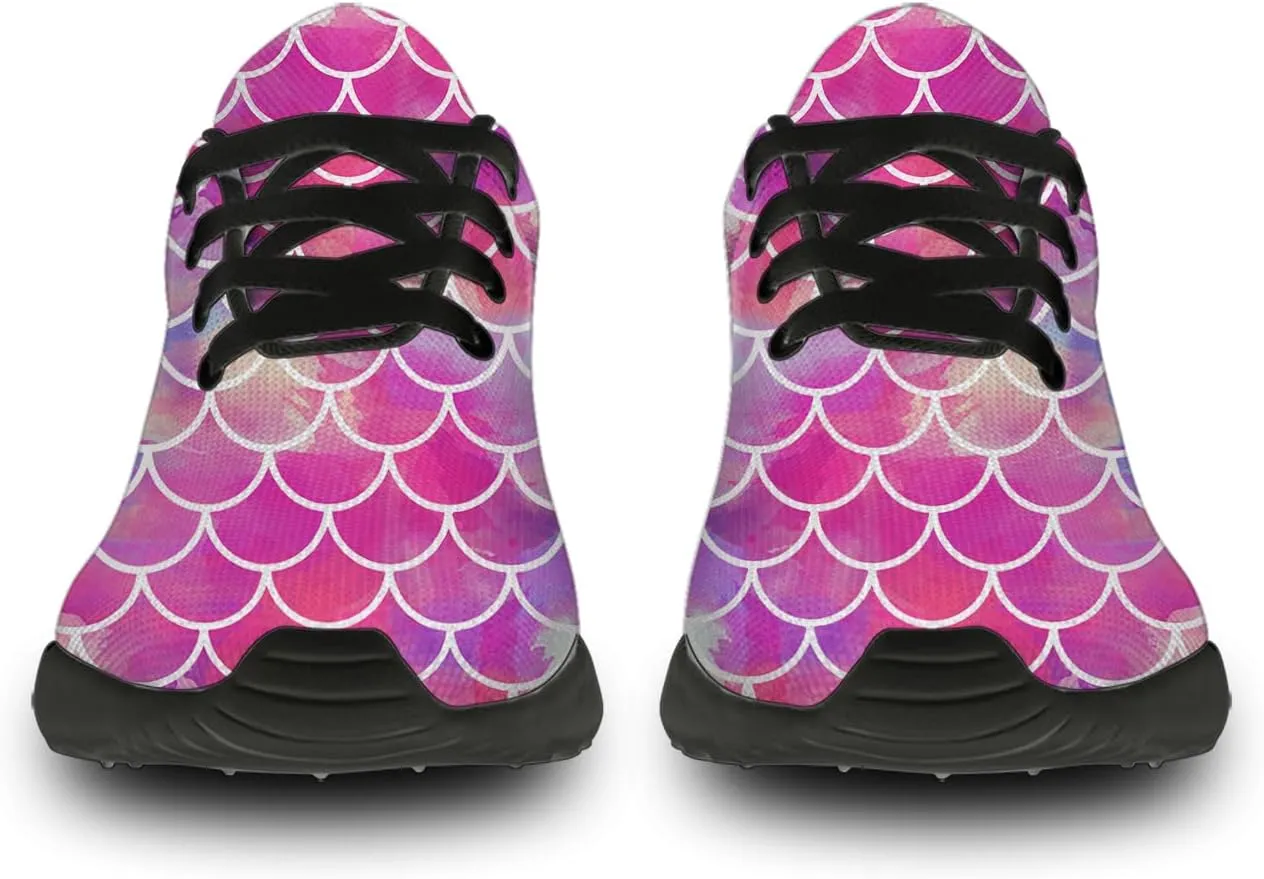 Mermaid Skin Print Shoes Lightweight Comfort Running Tennis Walking Sneakers Gifts for Girls Girlfriend