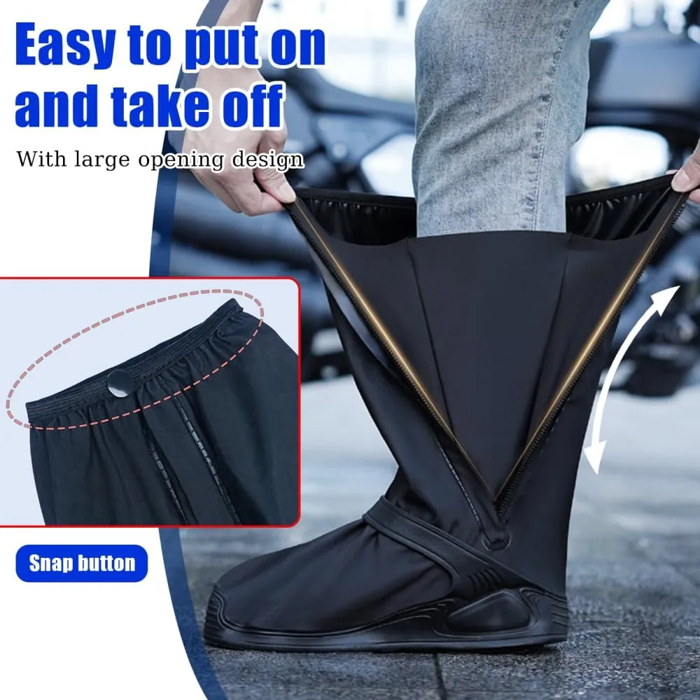 MiOYOOW Rain Shoe Cover, Waterproof Rain Boot Reusable Non-Slip Shoe Covers with Breathable Hole for Men Women Rainy Day Cycling Hiking Outdoor