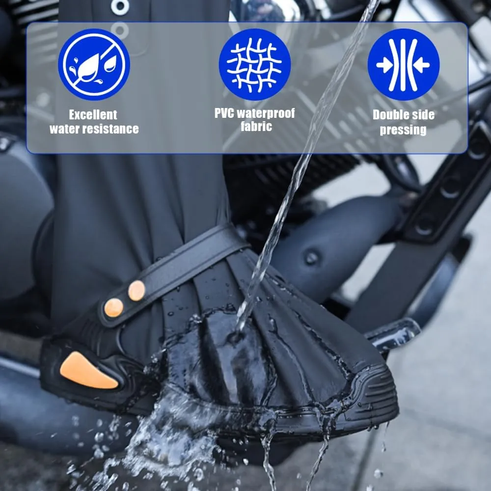 MiOYOOW Rain Shoe Cover, Waterproof Rain Boot Reusable Non-Slip Shoe Covers with Breathable Hole for Men Women Rainy Day Cycling Hiking Outdoor
