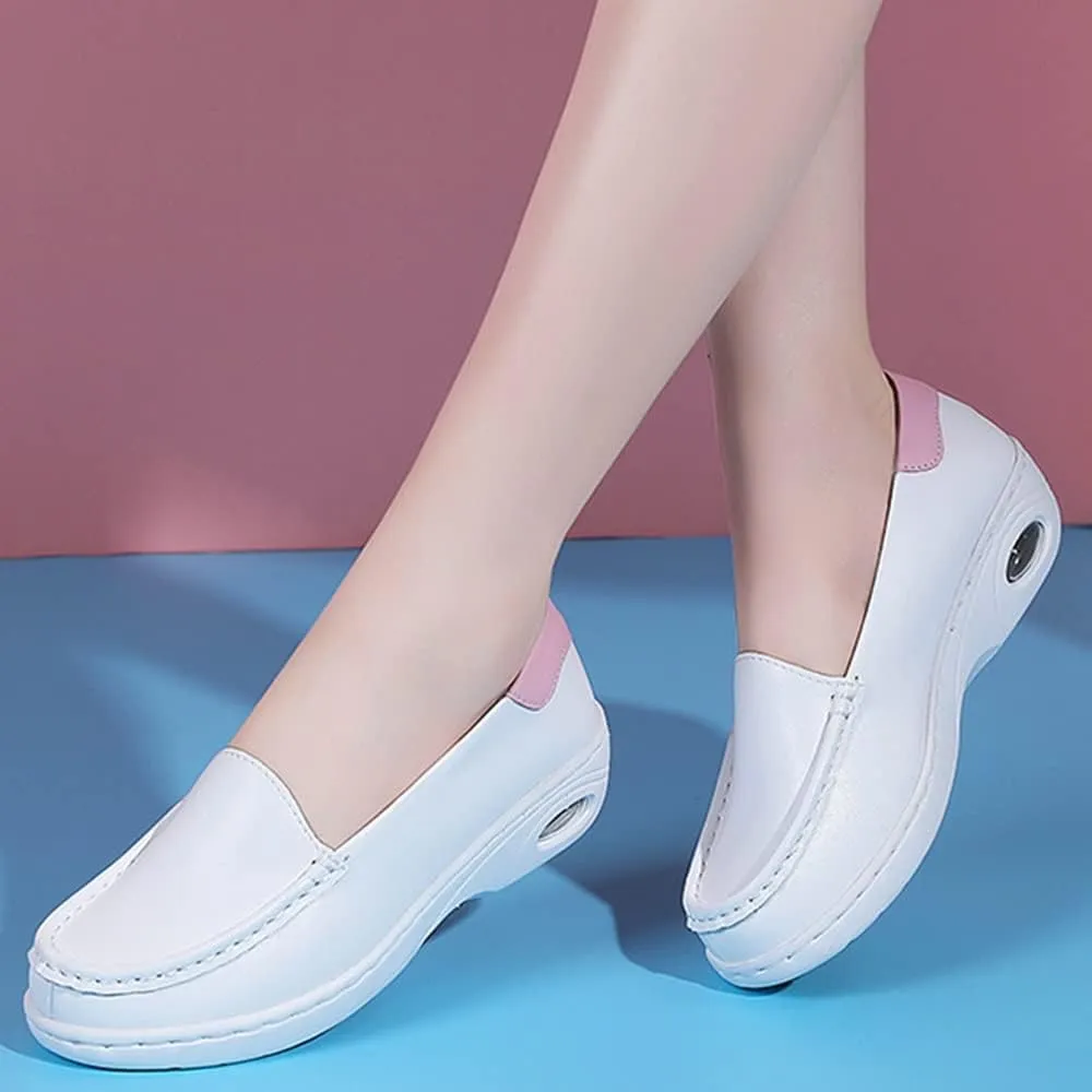NVBHOF Bunions Nursing Shoes for Women, Breathable Lightweight Work Shoes Slip-Resistant Orthopedic Healthcare Nurse Shoes, with Arch Support
