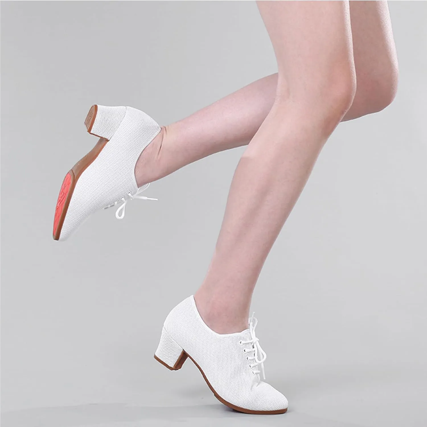 ONAIC Standard Closed Toe Ballroom Dance Shoes for Womens Lace Up Latin Dance Shoes Practice Dancing Teaching Shoes