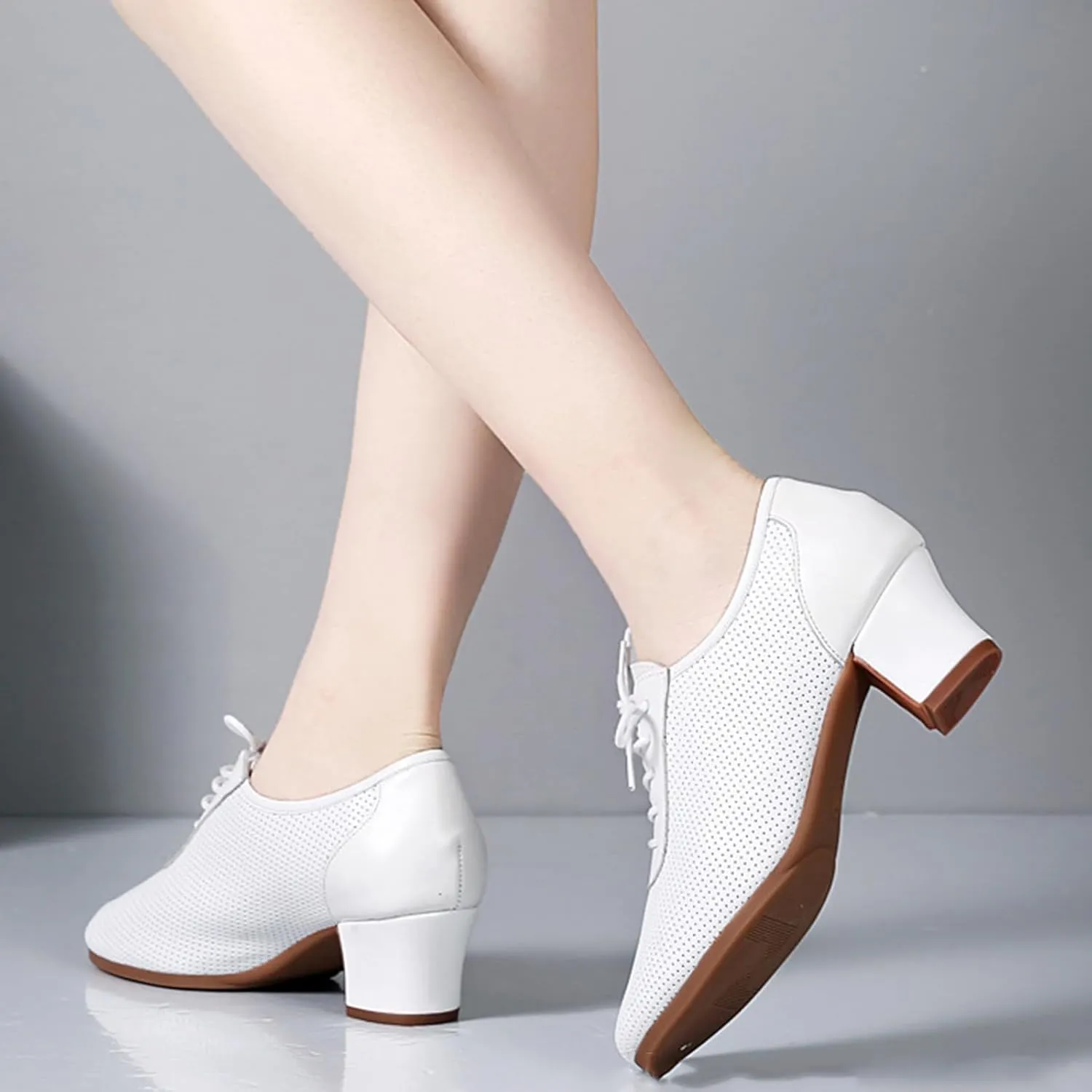 ONAIC Womens Ballroom Dance Shoes 5CM Shoes Heel Latin Dance Practice Shoes Practice Teaching Shoes