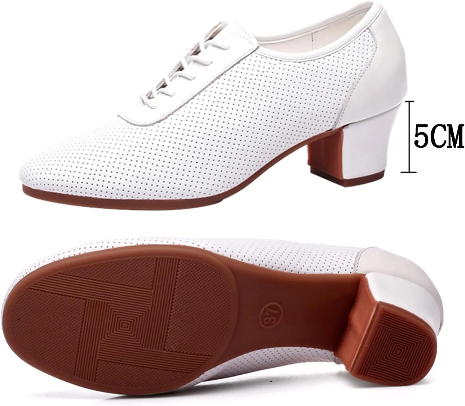 ONAIC Womens Ballroom Dance Shoes 5CM Shoes Heel Latin Dance Practice Shoes Practice Teaching Shoes