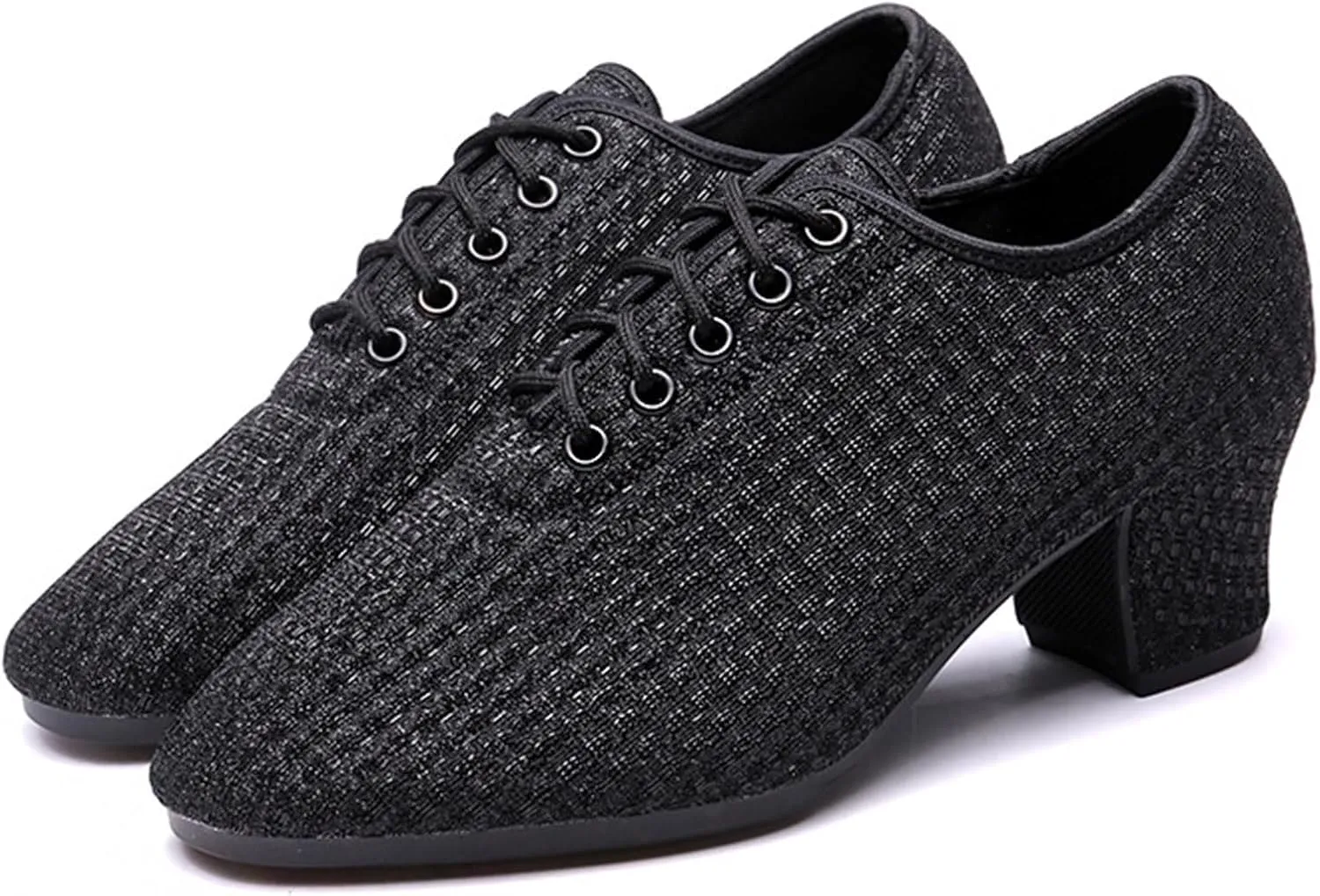 ONAIC Women's Lace Up Latin Practice Dance Shoes Standard Ballroom Latin Dance Shoes Breathable Jazz Training Shoes