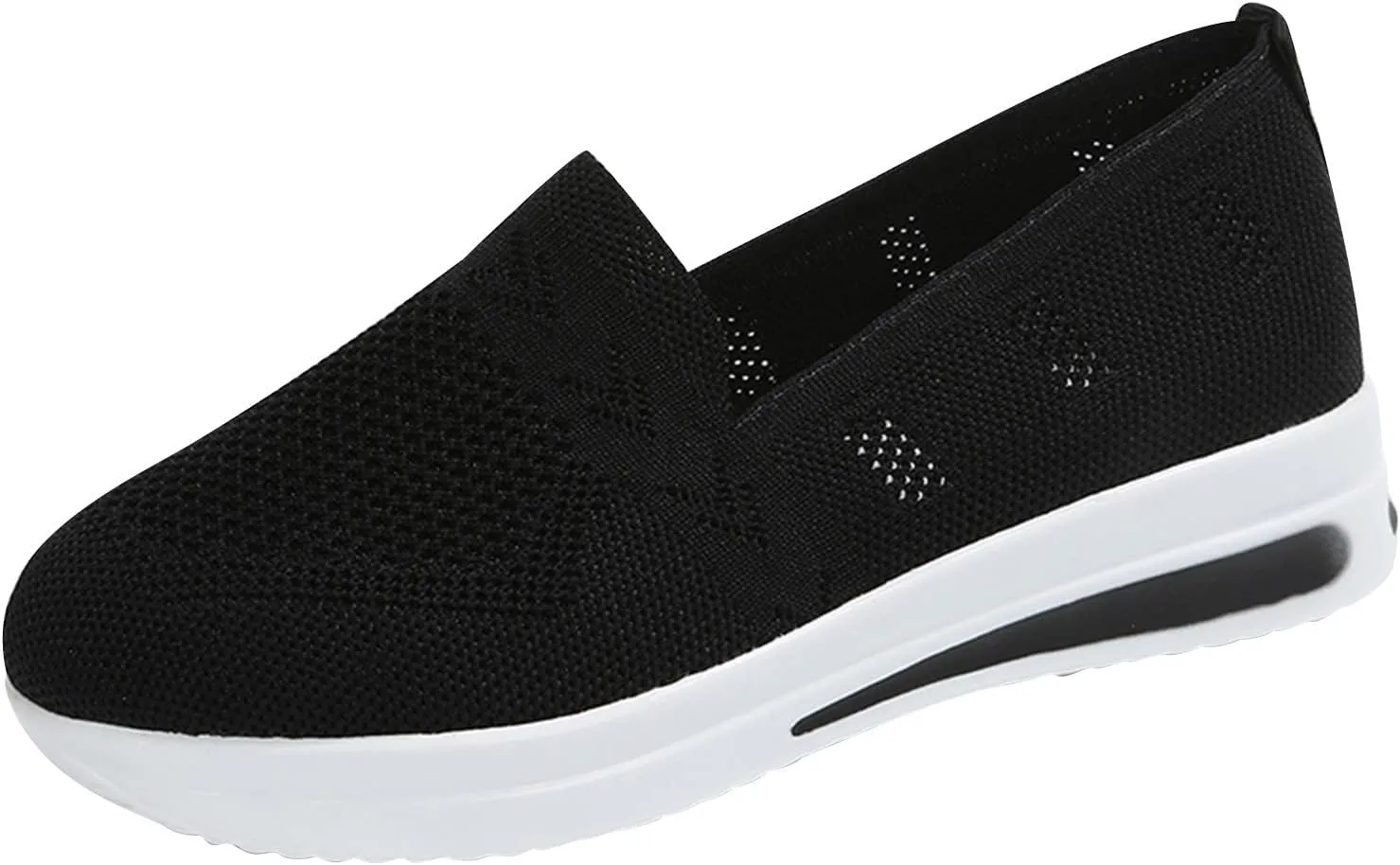Orthopedic Shoes for Women Slip on Sneakers Woven Arch Support Breathable Walking Shoes Comfort Non Slip Work Sneakers