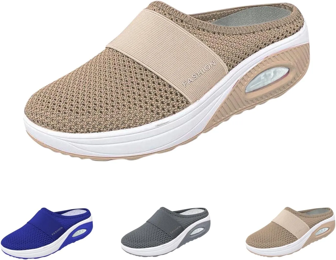Orthopedic Shoes for Women Slip ons Air Cushion Comfortable Walking Shoes with Arch Support Knit Casual Platform Mesh Shoes