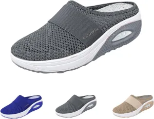Orthopedic Shoes for Women Slip ons Air Cushion Comfortable Walking Shoes with Arch Support Knit Casual Platform Mesh Shoes
