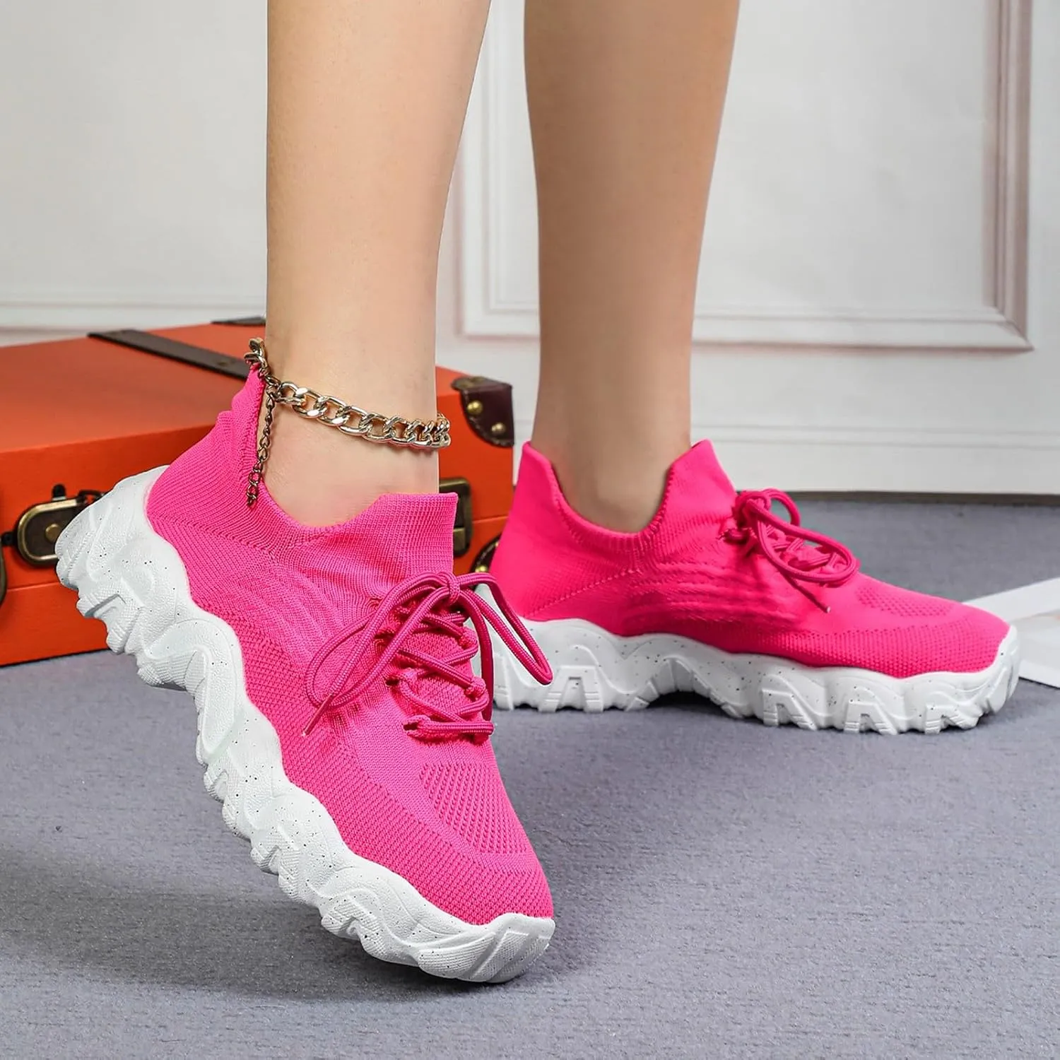 Orthopedic Sneakers for Women 2025 Women's Orthotic Fashion Sneaker Supportive Walking Shoes with Arch Support Comfortable Soft Casual Sneakers for All Day Wear