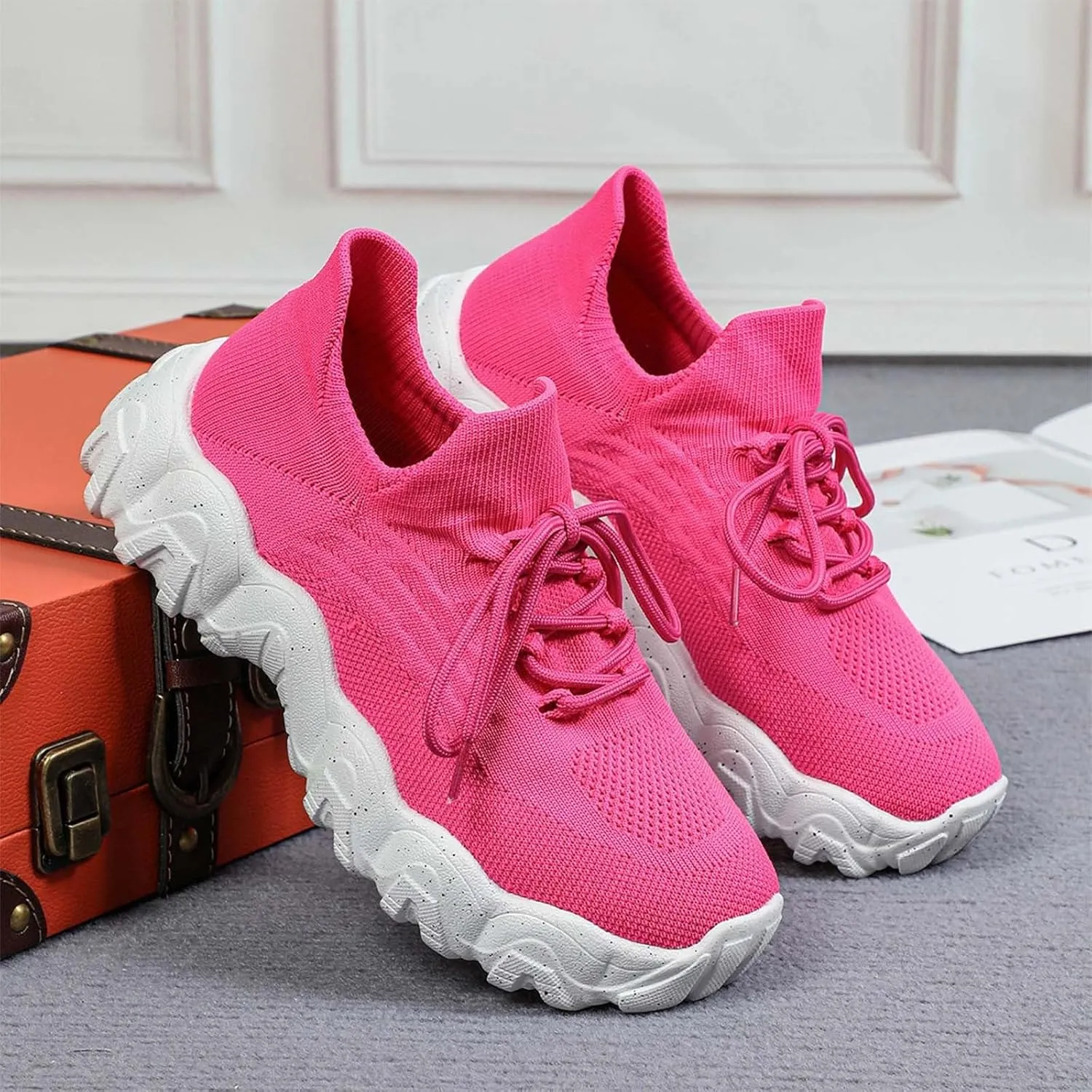 Orthopedic Sneakers for Women 2025 Women's Orthotic Fashion Sneaker Supportive Walking Shoes with Arch Support Comfortable Soft Casual Sneakers for All Day Wear