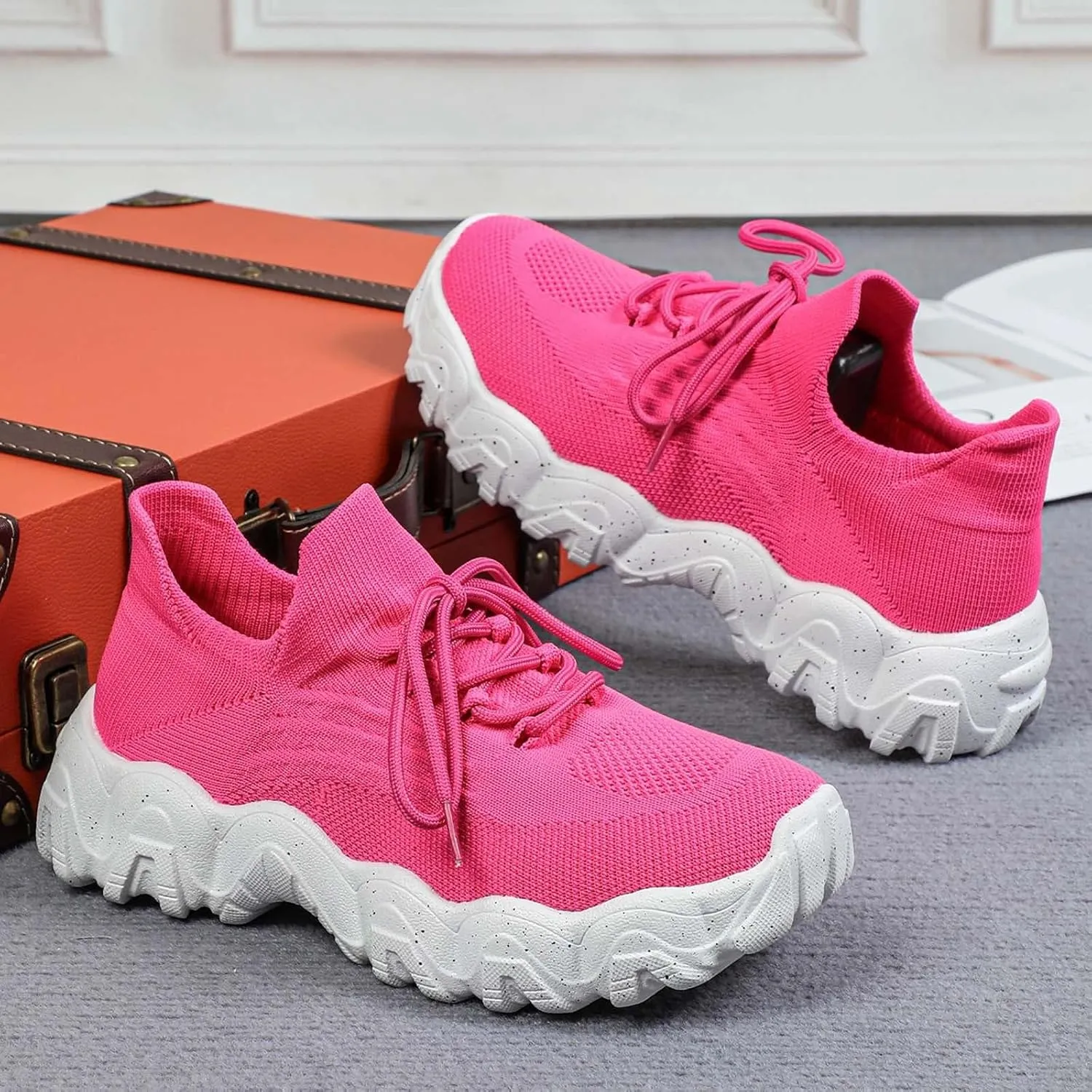 Orthopedic Sneakers for Women 2025 Women's Orthotic Fashion Sneaker Supportive Walking Shoes with Arch Support Comfortable Soft Casual Sneakers for All Day Wear