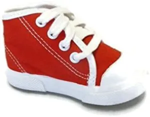 Pitter Patter Childrens High-Top Canvas Sneaker 6 Colors Available (Infant/Toddler/Little Kid)