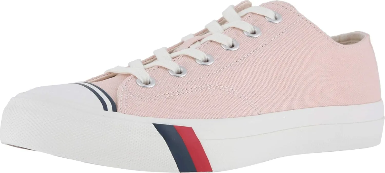 PRO-Keds? Royal Lo Lace Up Shoes for Men ?C Canvas Upper ?C Textile Insole and Lining ?C Round Rubber Toe Design Light Rose Men's 10, Women's 12 Medium