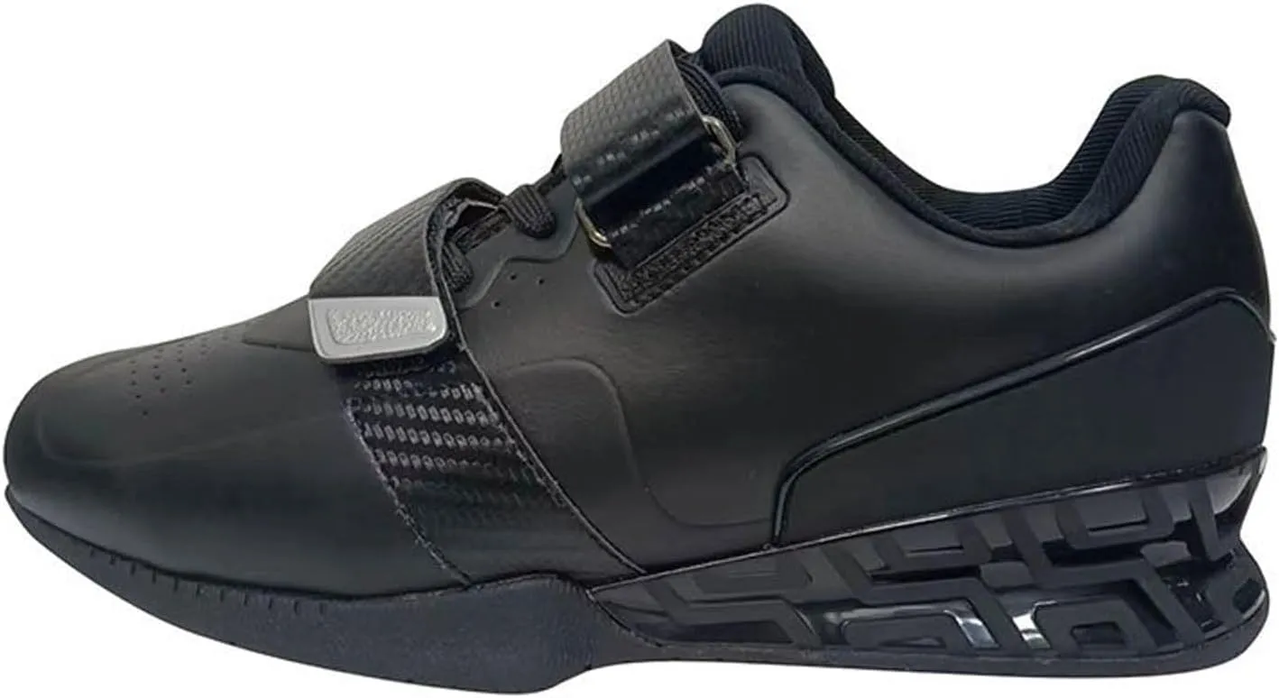 Professional Weightlifting Shoes, Men's, Black, Size 39 EU, Minimalist Design, Ideal for Weightlifters, Bodybuilders, Powerlifters, Teens