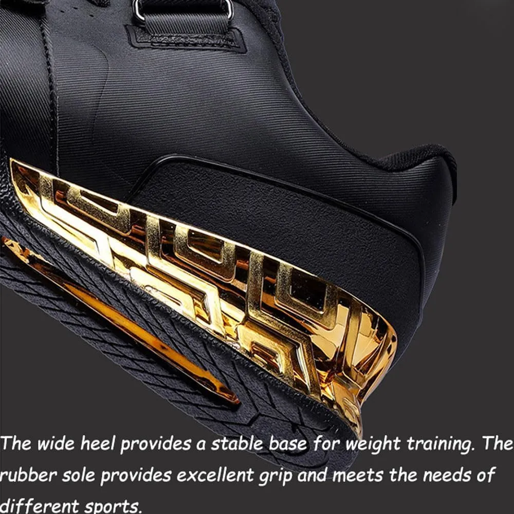 Professional Weightlifting Shoes, Men's, Black, Size 39 EU, Minimalist Design, Ideal for Weightlifters, Bodybuilders, Powerlifters, Teens
