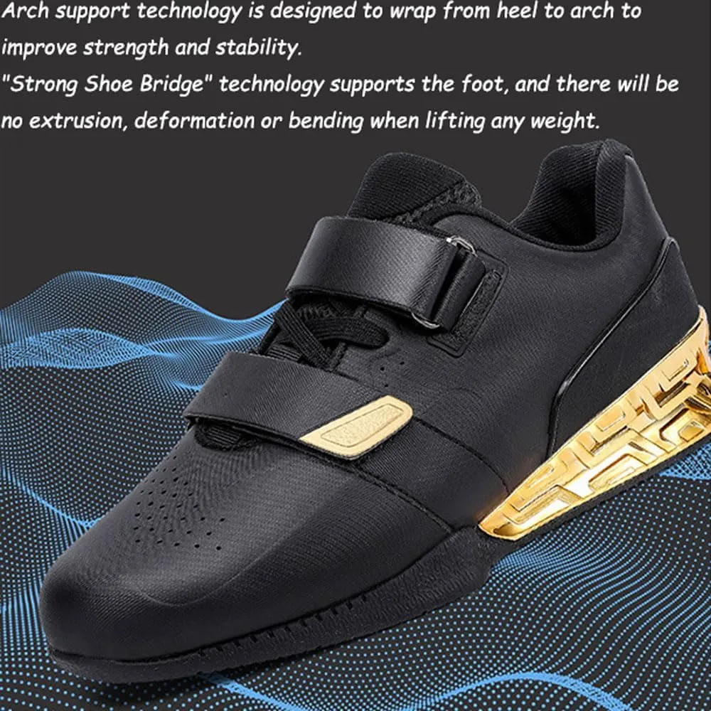 Professional Weightlifting Shoes, Men's, Black, Size 39 EU, Minimalist Design, Ideal for Weightlifters, Bodybuilders, Powerlifters, Teens