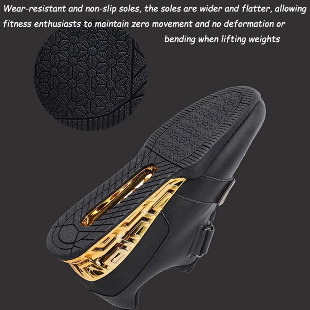 Professional Weightlifting Shoes, Men's, Black, Size 39 EU, Minimalist Design, Ideal for Weightlifters, Bodybuilders, Powerlifters, Teens