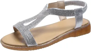 Sandals for Women Open Toe Slingback Shoes Wide Arch Support Sandals Womens Open Toes Ankle Strap Flat Sandals