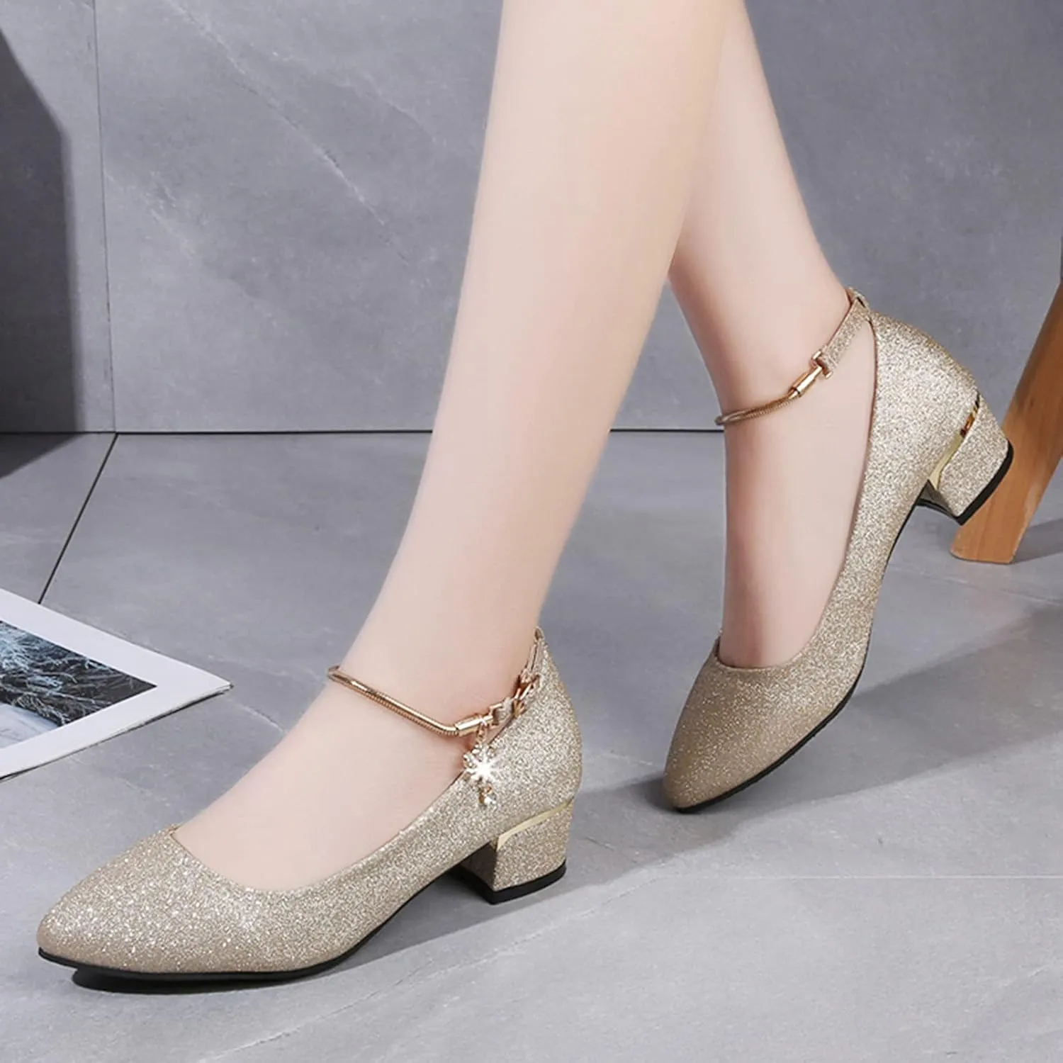 Sexy Casual Dress Shoes Sandals Single Ladies High Fashion Crystal Women Bohemian Heels Shoes Women's high Heels